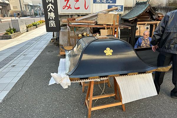 天井部分取り外し